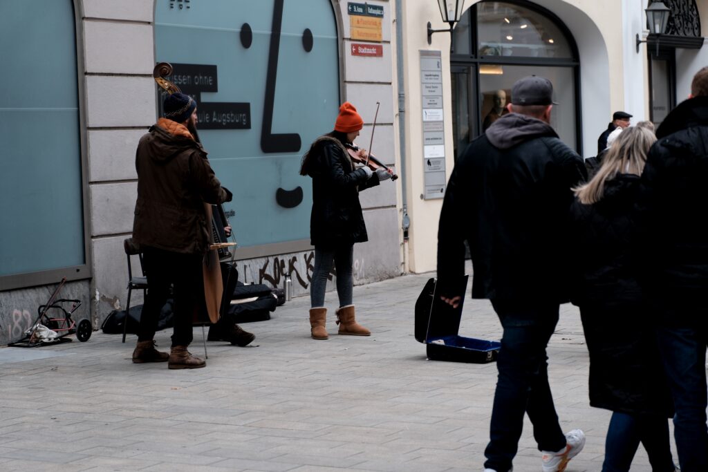 Augsburg | Innenstadt | Straßenmusikanten