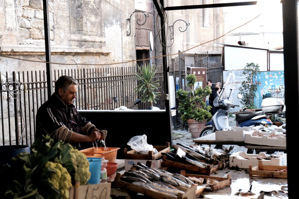 Fotografie auf den Märkten von Palermo.