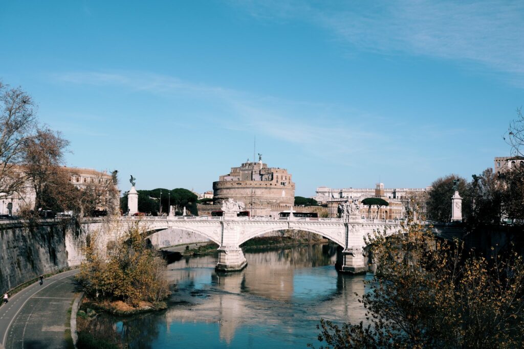 Rom - Engelsburg - Blick auf die Engelsburg in Rom